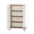 Abbey 32" Tempered Glass Bookcase Cabinet (4-Shelf)-459447556