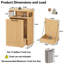 Armoire à poubelle coulissante 13 gallons - Design cannelé avec tablette de rangement ouverte-134392375-137439796