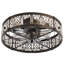 Ventilateur de plafond encastré à motif en cristal de 20 po Cissline
