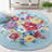 Chelsea Hand Tufted Wool/Cotton Floral Rug in Blue/Rose-445671720
