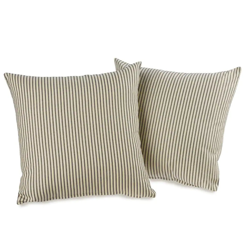 Striped Reversible Throw Pillow, Beige, 20" H x 20" H