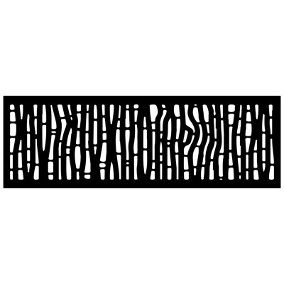 16"x48" Outback Galvanized Steel Wall and Fence Extension Privacy Panel, Black