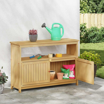 Rectangular Outdoor Buffet & Console Table - 110 cm W 35 cm D
