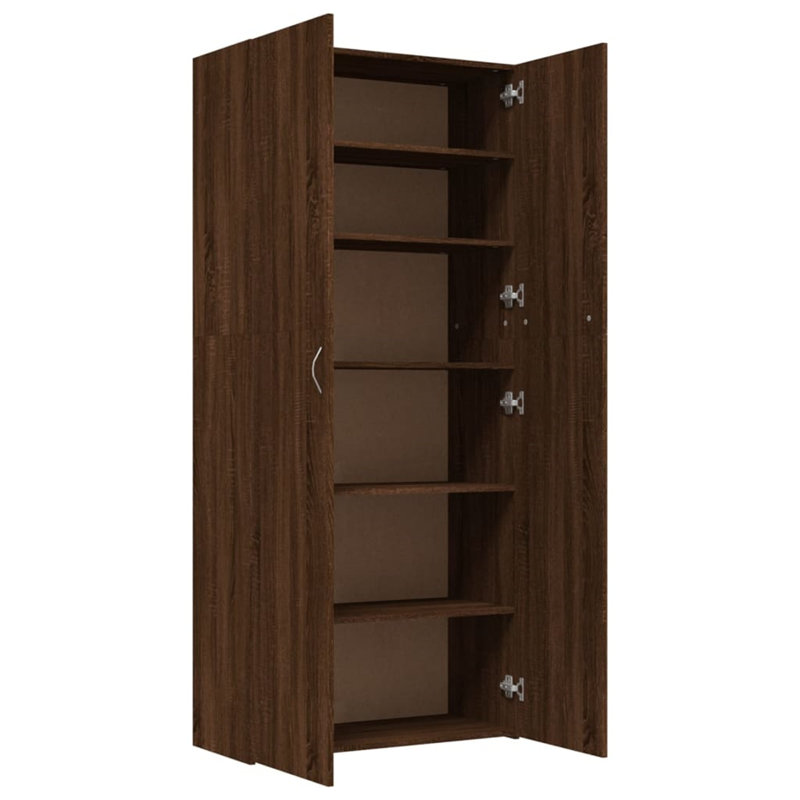 Rovner 24 Pair Shoe Storage Cabinet, Dark Brown