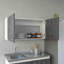 Armoire murale, deux tablettes, porte double-285861656