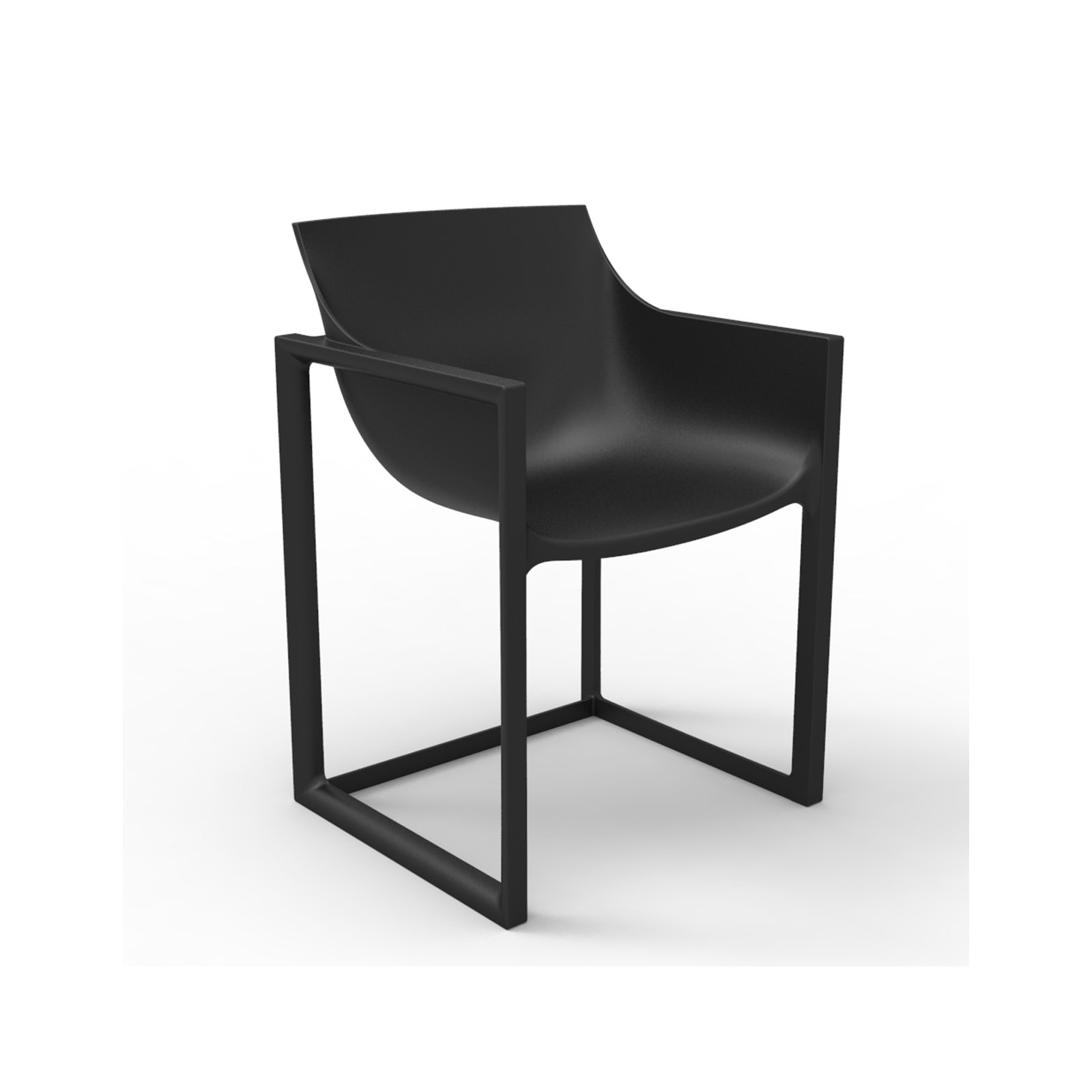 Wall Street Patio Dining Chair, Black