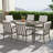 Leigh Rectangular 6 - Person 60" Long Aluminum Dining Set with Cushions