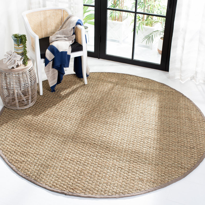 Jeremy Machine Woven Beige/Grey Rug, Round 152 cm