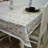 Artisan Block Printed Tablecloth for a Stylish Dining Experience, Kudrat (14 Seater)-1197083904-1181046899
