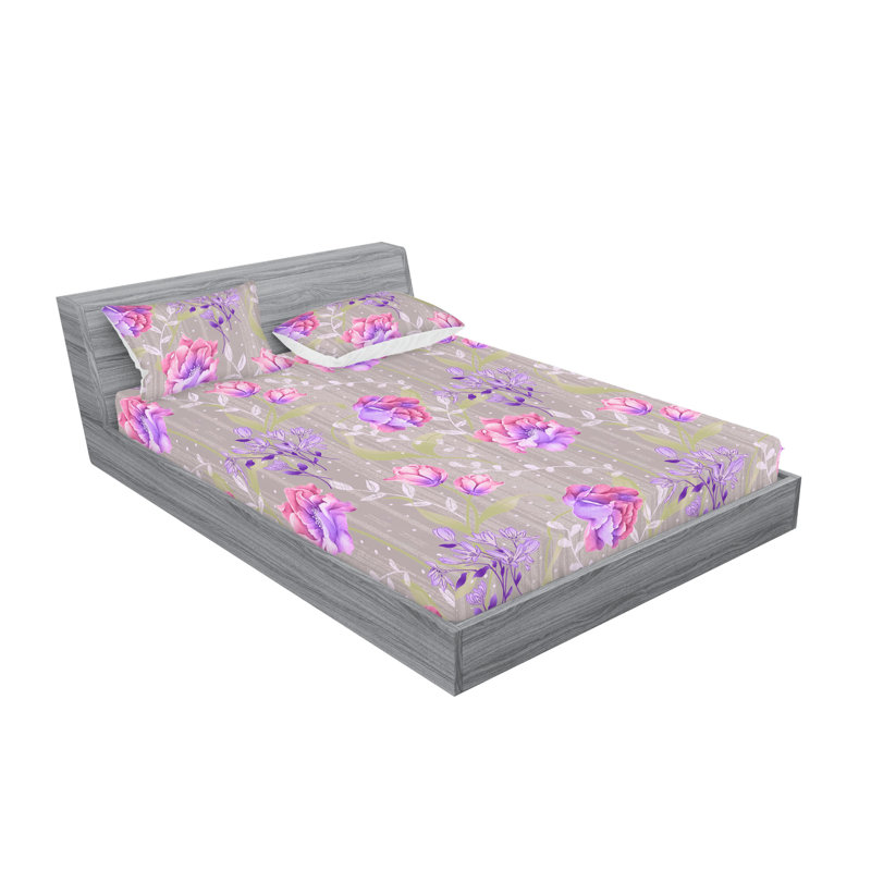 Drap-housse et taies décoratives 3 pièces Ambesonne, Ensemble de draps pour grand lit avec 2 taies d'or
