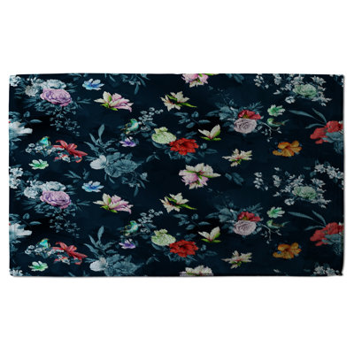 Cotton Floral Waffle Kitchen Towel