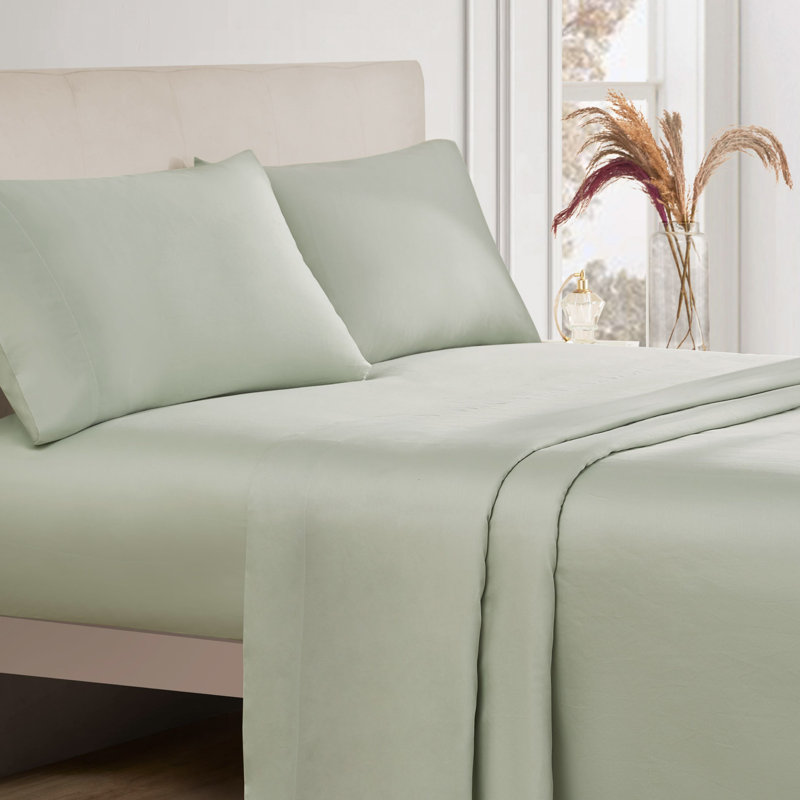 The Sheet Lab Cloud Embrace Sheet Sets, Green, Queen Sheet Set with 2 Pillowcases