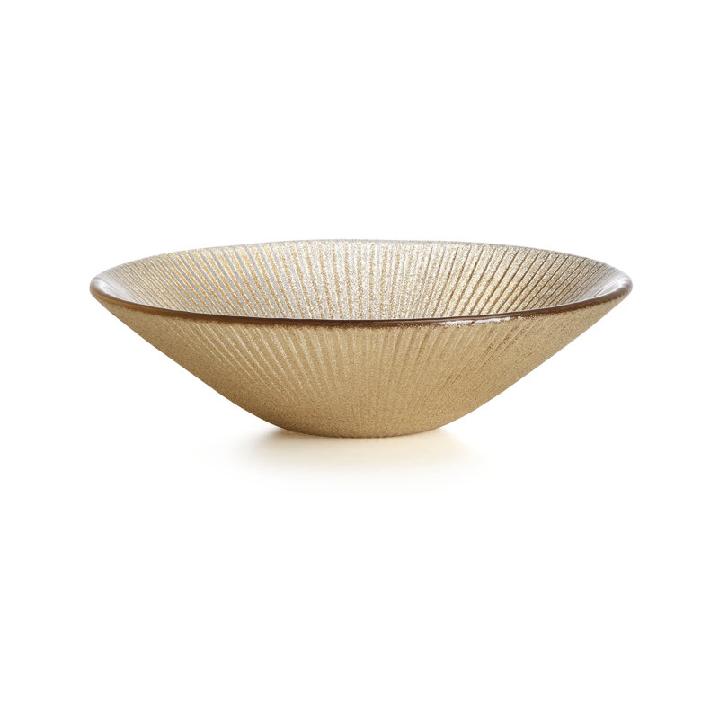 Noel Glass Bowl Cm.25, Rose Gold 