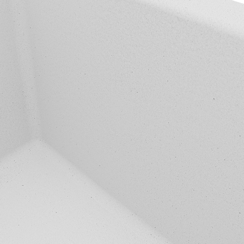 Ensemble d'évier de cuisine à cuve simple 25 po x 22 po Karran Quartz, Blanc