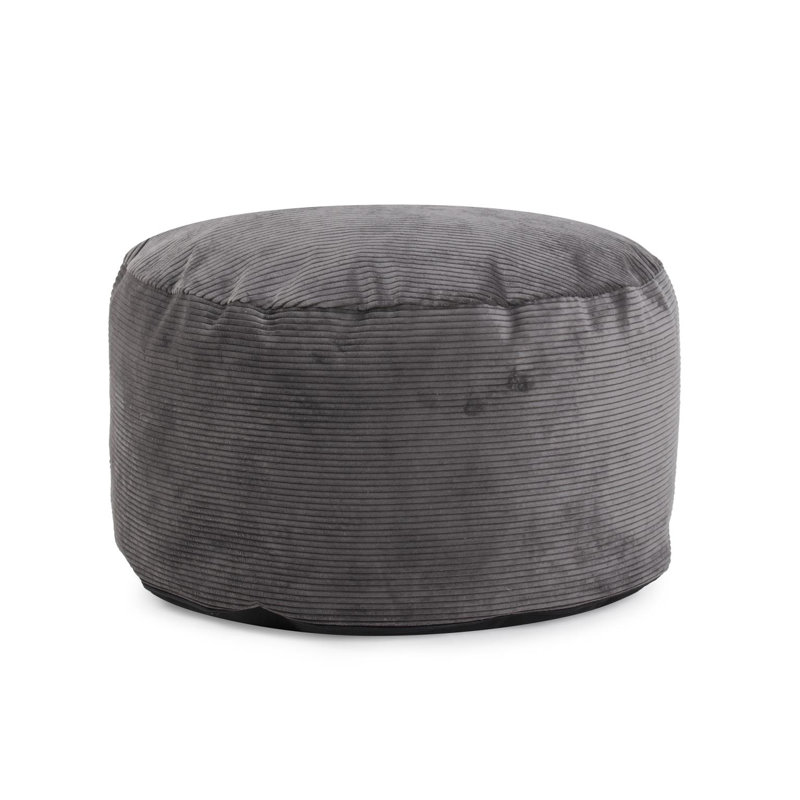 Pouf court Geffrard Pana naturel, Polyester gris