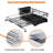 Expandable Over-Sink Dish Drying Rack With Utensil Holder - Stainless Steel, Black
