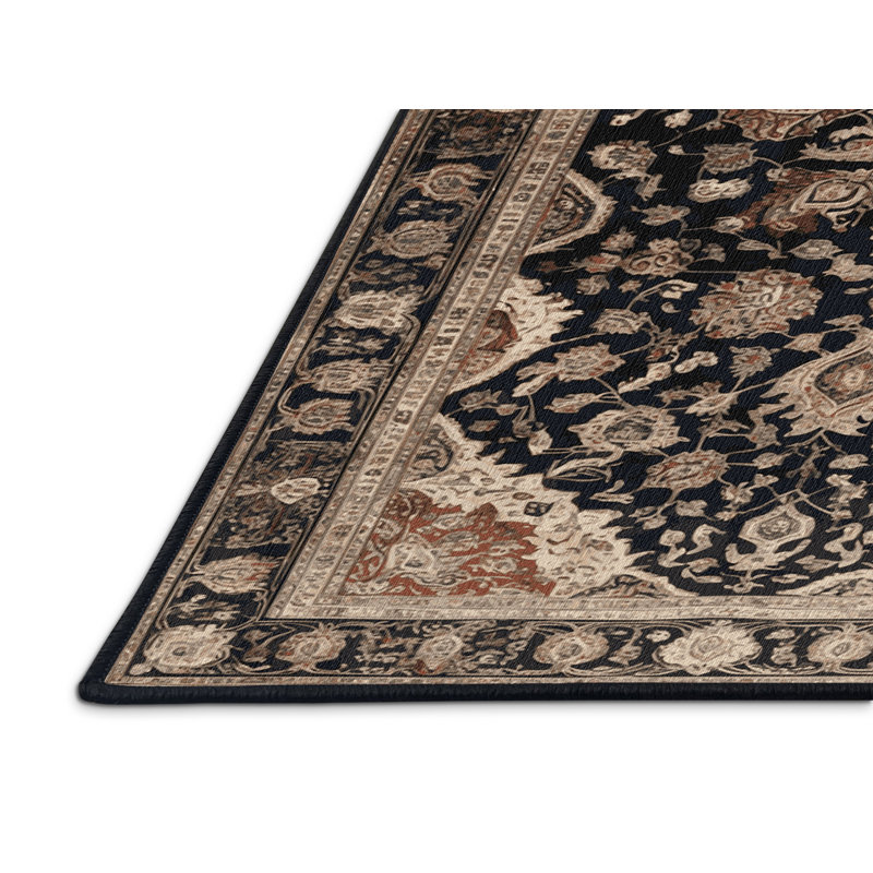 Machine Washable Persian Brown Area Rug