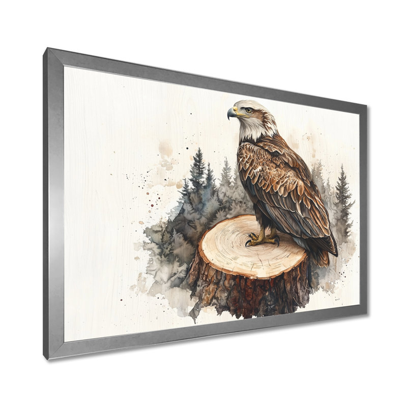 Générique grand aigle, la sentinelle en vol III - aigle, art mural, Reproduction encadrée d'une seule photo, Argent argent
