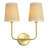 Lila Traditional Coastal Scalloped Fabric Shade/Metal LED Vanity Light-690237306