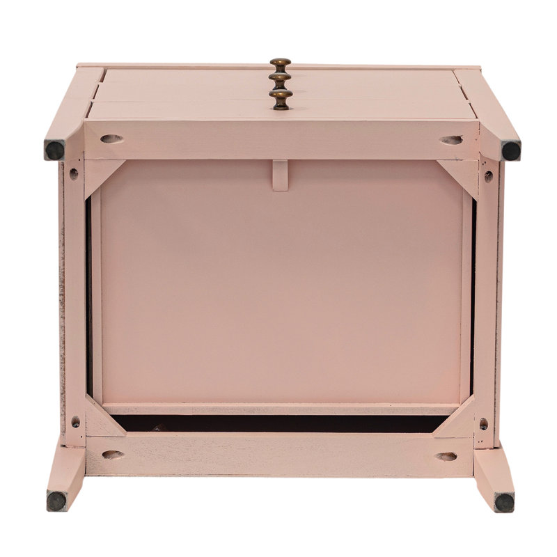 Table de chevet en bois Rushville, Rose