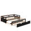 Lit de jour simple en bois avec couchette, lit de jour extensible avec couchette-972807603
