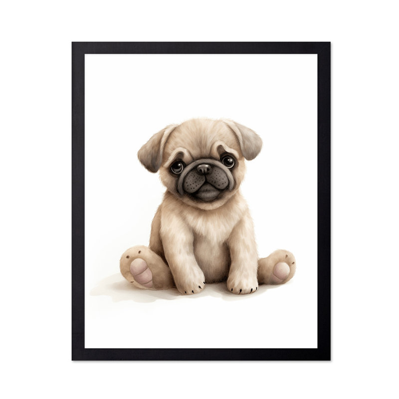 Bébé carlin en peluche, Unframed, Poster, 08"H x 10"W