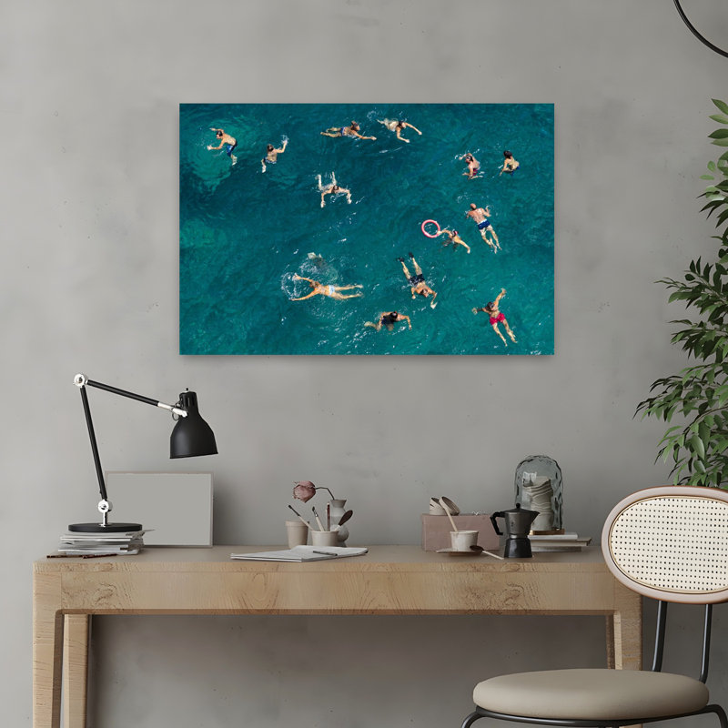 Art contemporain, poisson abstrait, art côtier, H 16 po x l 24 po