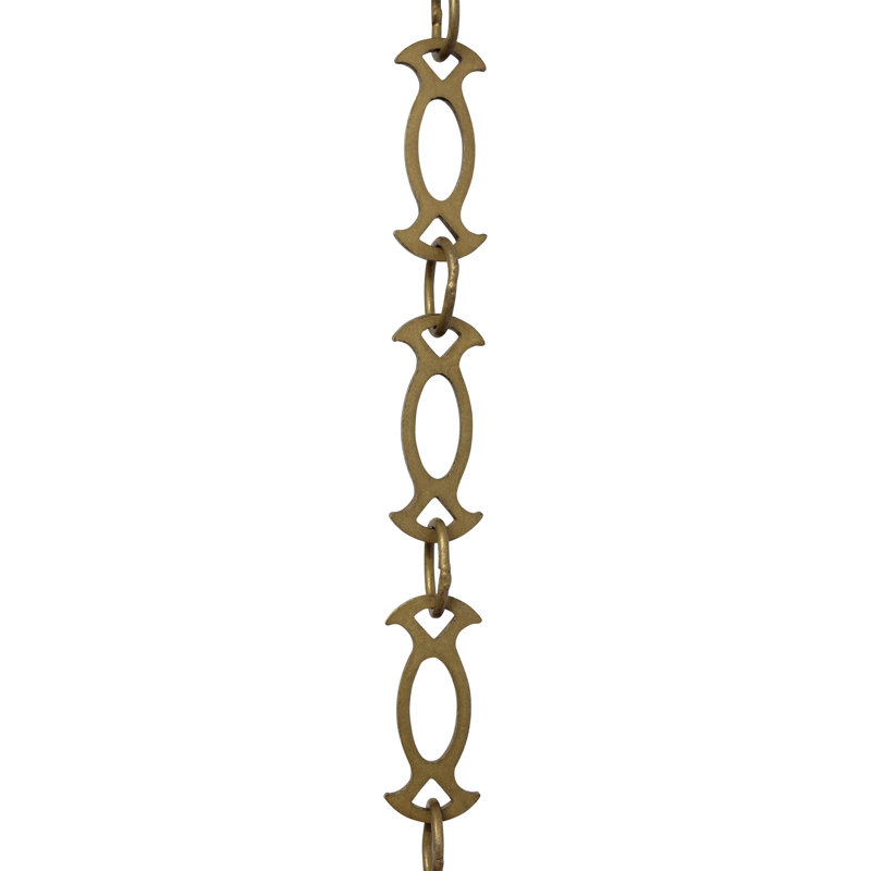 Lustre soudé Motif Link, Laiton antique, H 12 po x l 0,71 po x P 0,08 po