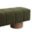 Banc rembourré de 64 po Boucle 64 po, fabrication au sol, banc à installation rapide de 18 po de hauteur avec mousse à densité de 11 po, utilisations diverses