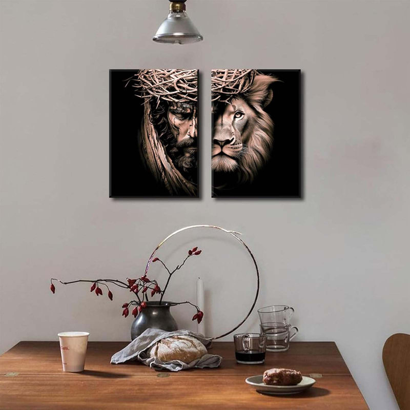 2 Piece Wrapped Canvas Print, 30 cm H x 80 cm W
