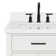 Tidworth 36'' Solid Wood Single Bathroom Vanity with 1.5'' White Quartz Top, Left Offset Rectangular Sink