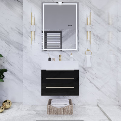 Ensemble de meuble-lavabo simple mural 24 po Glasgow