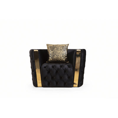 Fauteuil capitonné à boutons