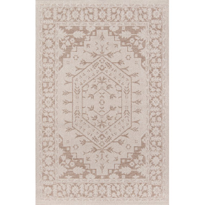 Downeast Brunswick Oriental Area Rug in Beige