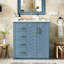 Meuble-lavabo en céramique 30 po. Bois massif et fabrication. Tiroir dissimulé. Meuble-lavabo Indigo Et beaucoup d'espace de rangement. Conception élégante. Finition. Essentiel-161118874