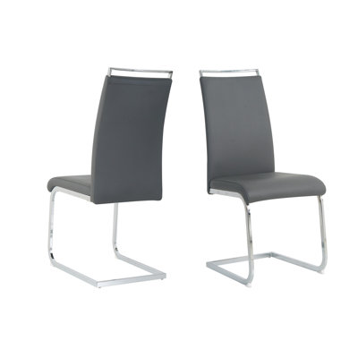 Stuhl 47cm H Upholstered Metal Cantilever Chair