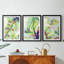 «Bright Tropical Abstraction I», reproduction sur mesure encadrée de qualité supérieure - 3 pièces-796118185-796118187
