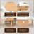 Rattan TV Stand With Solid Wood Legs For Tvs Up To 85''