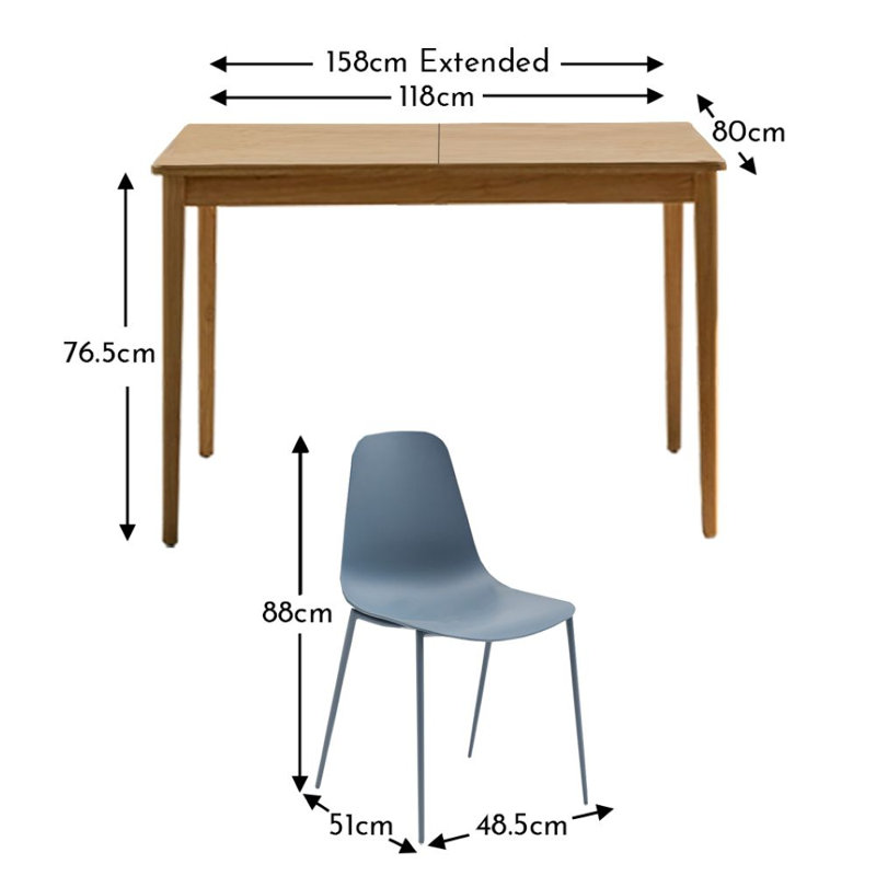 4 - Person Dining Set, Blue