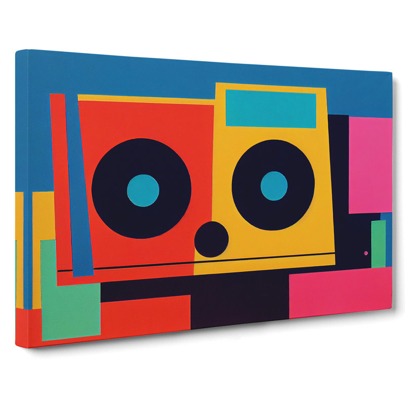 Boombox Abstract Vol.1 - Wrapped Canvas, 35cm H x 50cm W x 3cm D