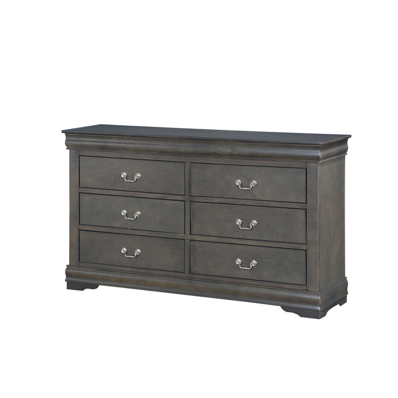 Commode double l 6 po Schulze, Gris foncé