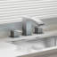 Robinet de salle de bain surdimensionné à 3 trous et 2 poignées avec drain-120542033