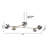 Industrial 5 Light Brass Linear Shade Chandelier-30888120-29861137