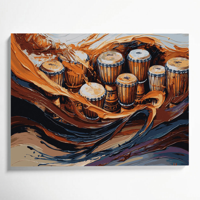 Art musical noir sur toile