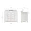 Meuble-lavabo simple 42 po avec plateau en marbre de Carrare Aberdeenshire-85364213