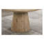 Contemporary Round Coffee Table with Cone-Shaped Pedestal Base in Oak Finish