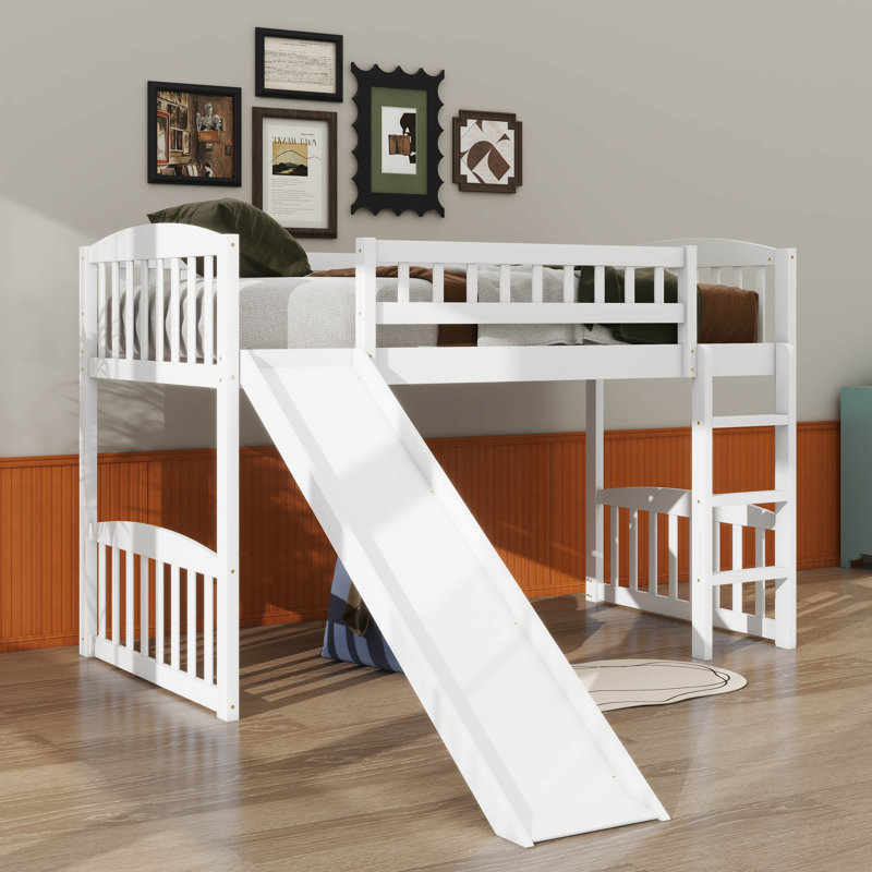 Lit mezzanine amusant avec glissade ludique et échelle sécuritaire