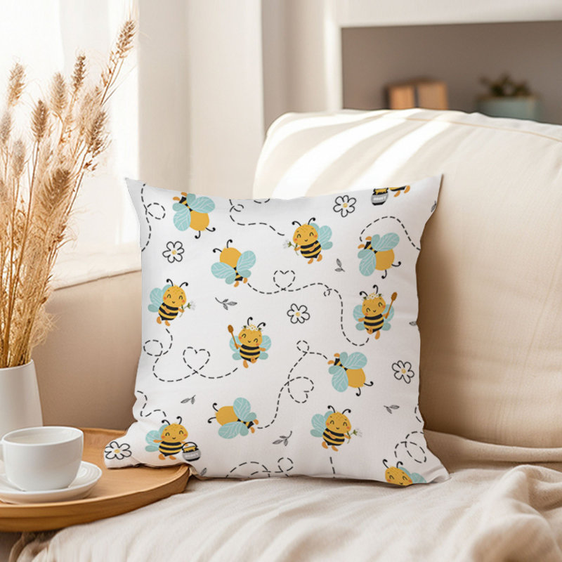 Animals Bees Pattern Modern, 20"H x 20"W