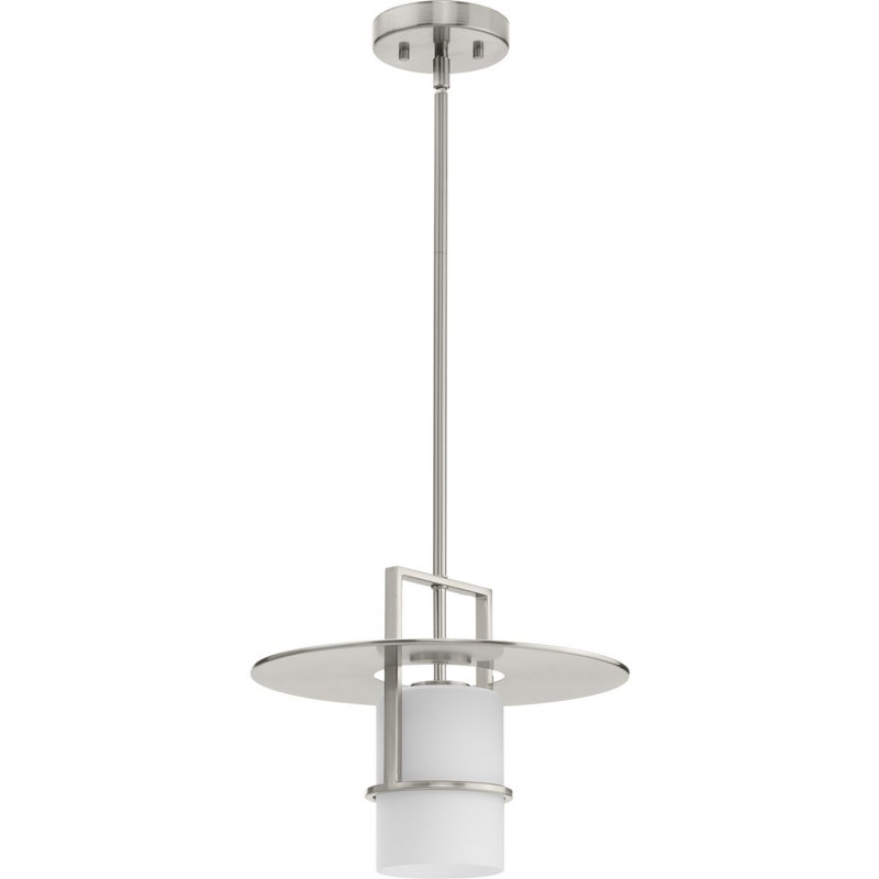 Luminaire suspendu 1 lumière Cinder, Nickel brossé