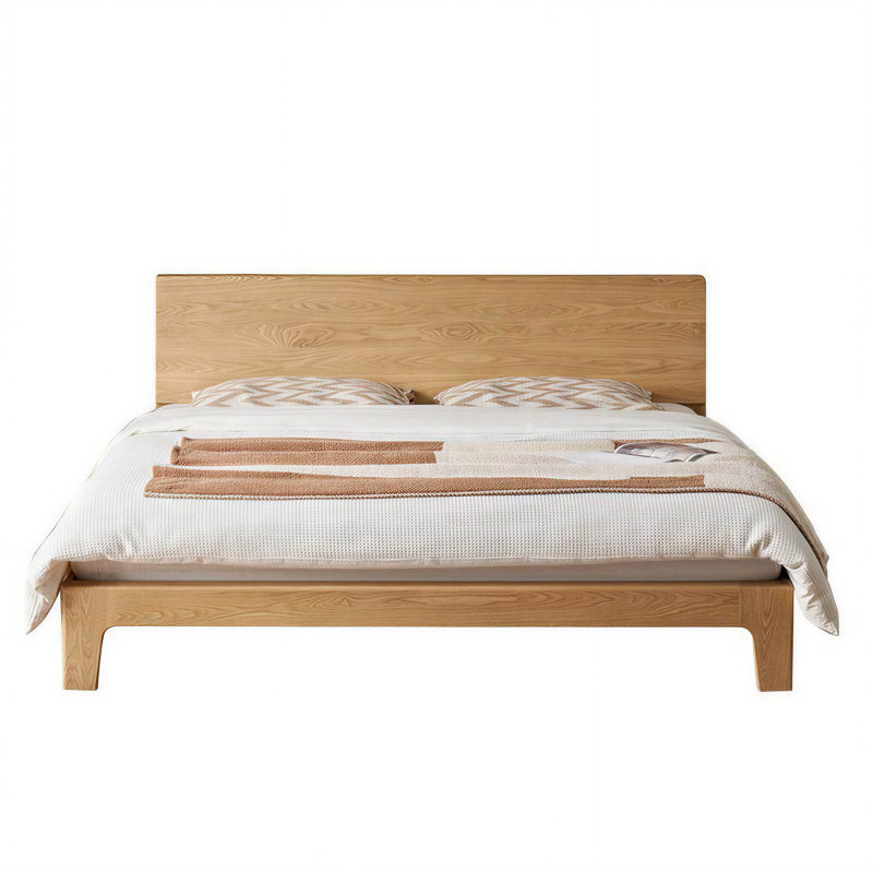 Solid Wood Bed in Ash for Modern Furniture Style